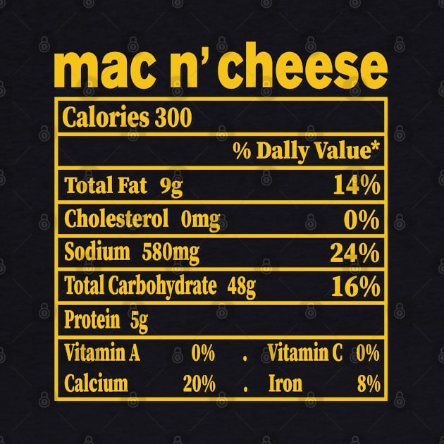 Mac and Cheese Nutrition Funny Thanksgiving Mac N' Cheese by smartrocket